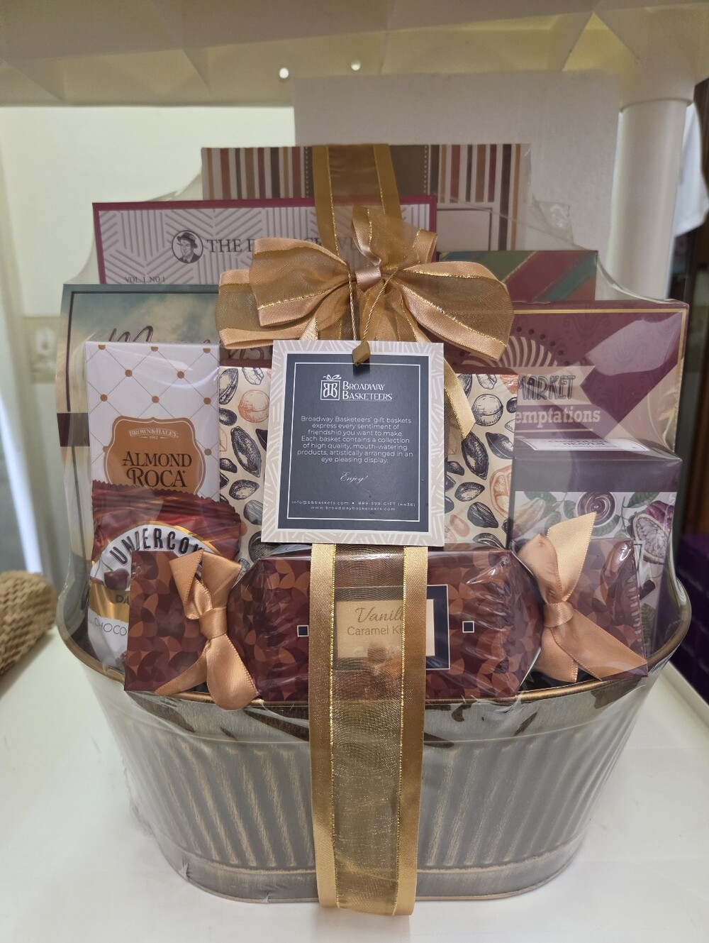 Gold & Copper Gourmet Gift Basket